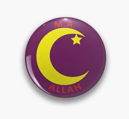 Moorish American Button/Pin Violet