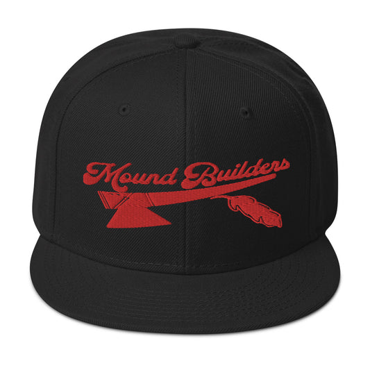 Mound Builders Snapback Hat (black/red)