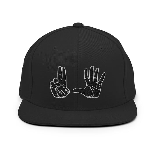 5 On The Left (Black On Black) Snapback Hat